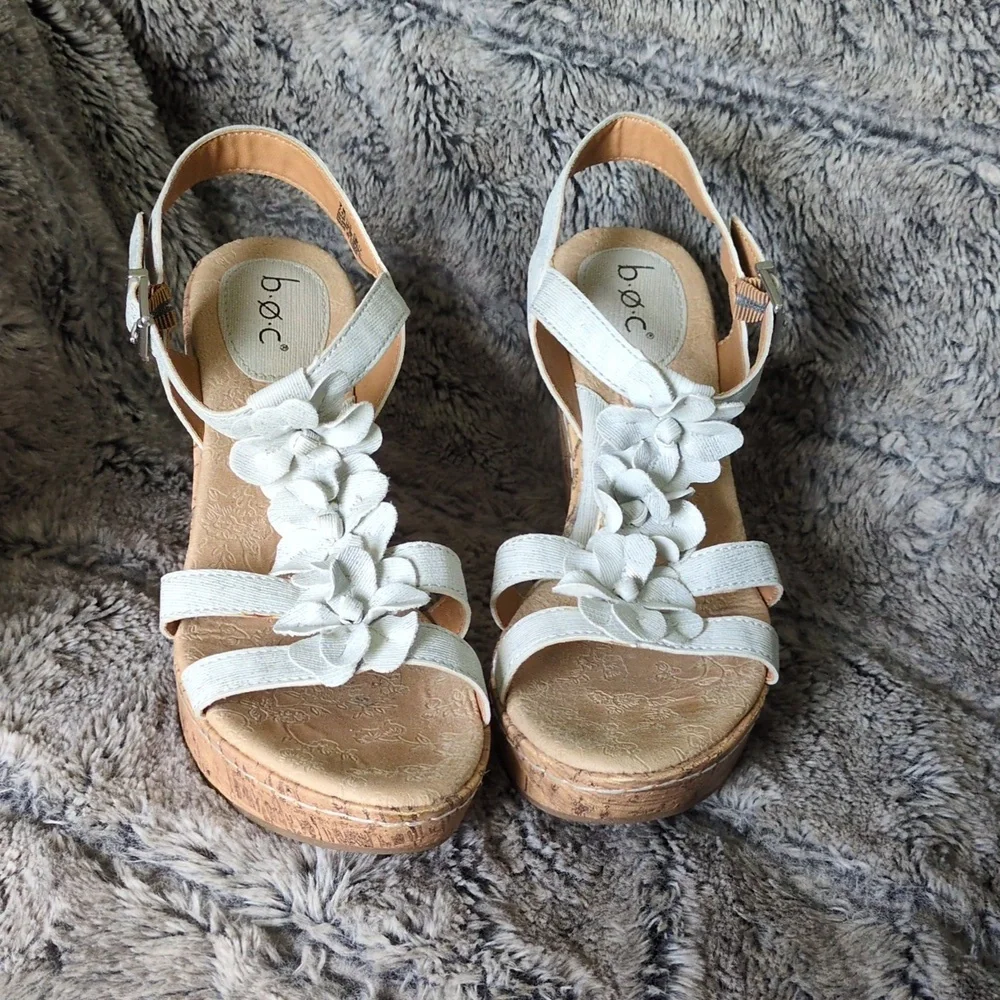 B.O.C. JILLS PLATFORM SANDALS sz 7 - Picture 1 of 7